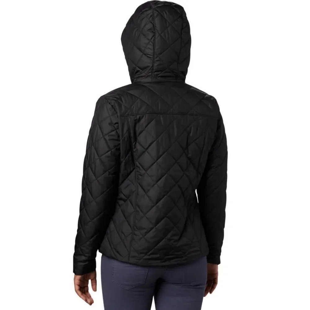 New! COLUMBIA Women's Copper Crest Hooded Black Jacket Fleece Lined Size XS
